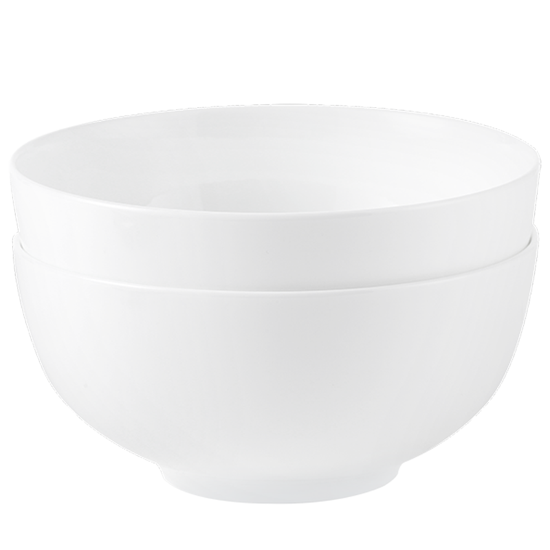 JD Original Tableware Set, Housewarming Ceramic Soup Bowls for Home Use, Pure Bone China, Noodle Bowls 6 Inches * 2
