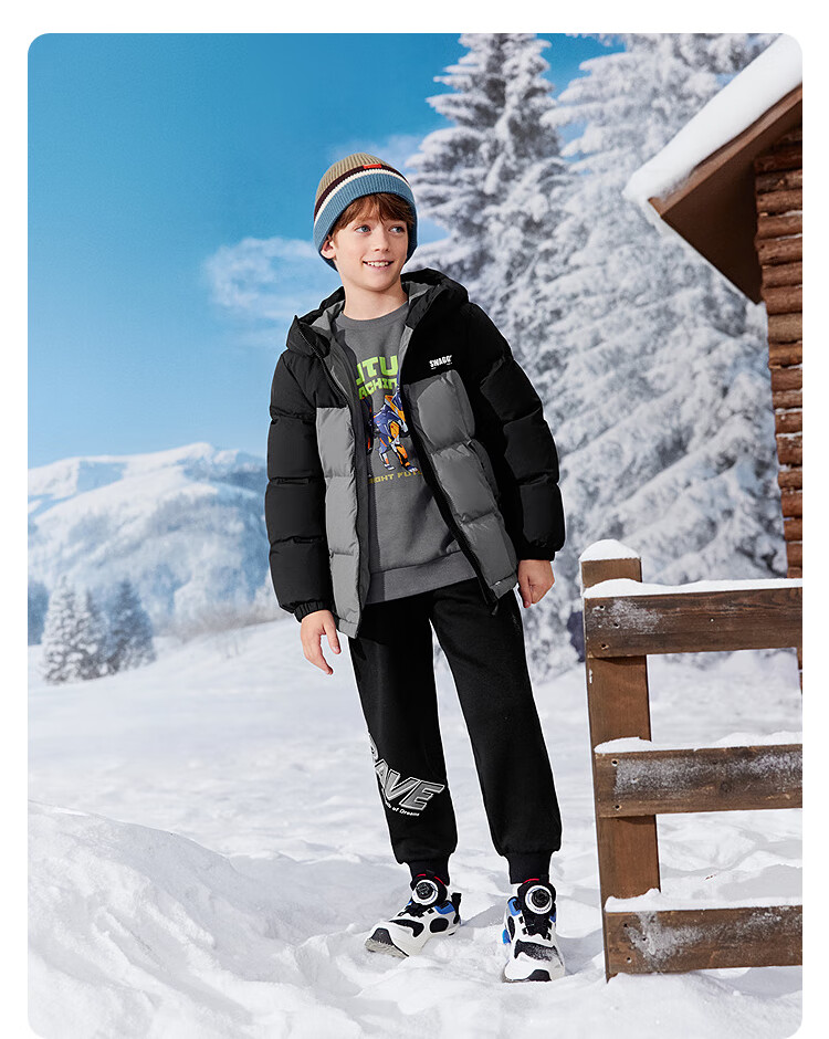 BALABALA Kids Down Jacket Thickened Winter Coat 2025 New Parent-Child Outdoor Outerwear for Boys and Girls 10