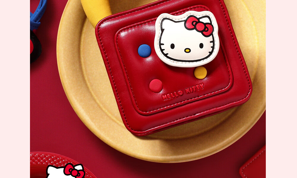 Toutou Birthday Gift, HelloKitty Shoulder Bag, Sanrio Waffle Bag, Red Hello Kitty Zodiac Year Souvenir 31