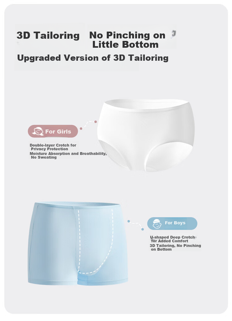 YEEHOO Children's Underwear, Disinfected First-Wear Disposable Underwear, Individually Packaged for Travel, Boys And Girls Underwear 10