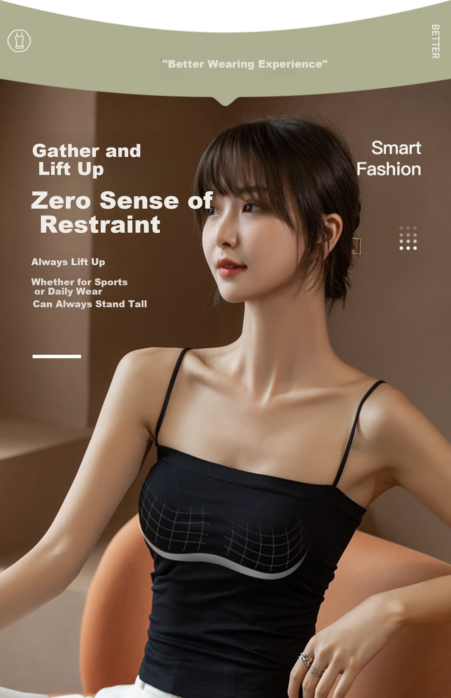 YUZHAOLIN 2-Piece Camisole Tank Top for Women, Strapless Vest for Layering Or Outer Wear, Backless Design with Built-In Bra Pads, Inner Wear for Spring And Summer 12