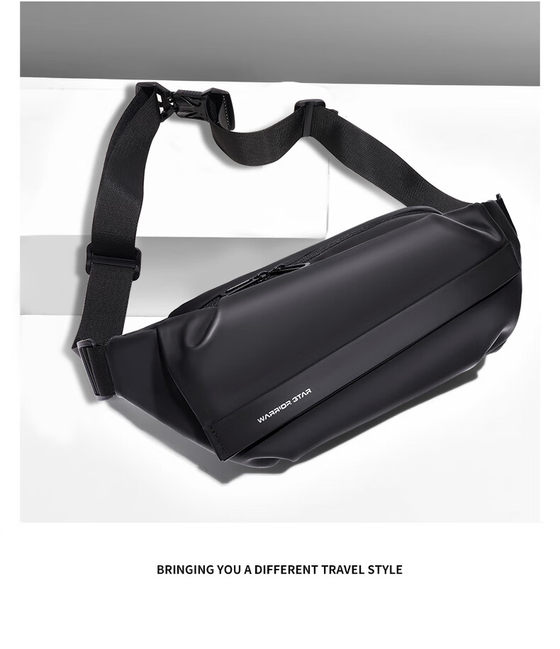 Warrior Crossbody Bag for Men, Large Capacity Chest Pack, Motorcycle Bag, Cycling Commuter Lightweight Water-Resistant Magnetic Buckle Shoulder Bag Sports Backpack 18