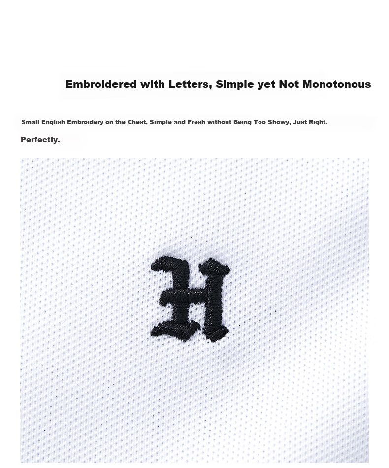 Mr.Bu Crew Neck Simple Letter Print T-Shirt for Men, Summer Wrinkle-Resistant Short-Sleeve Top, Bright Moon White 2