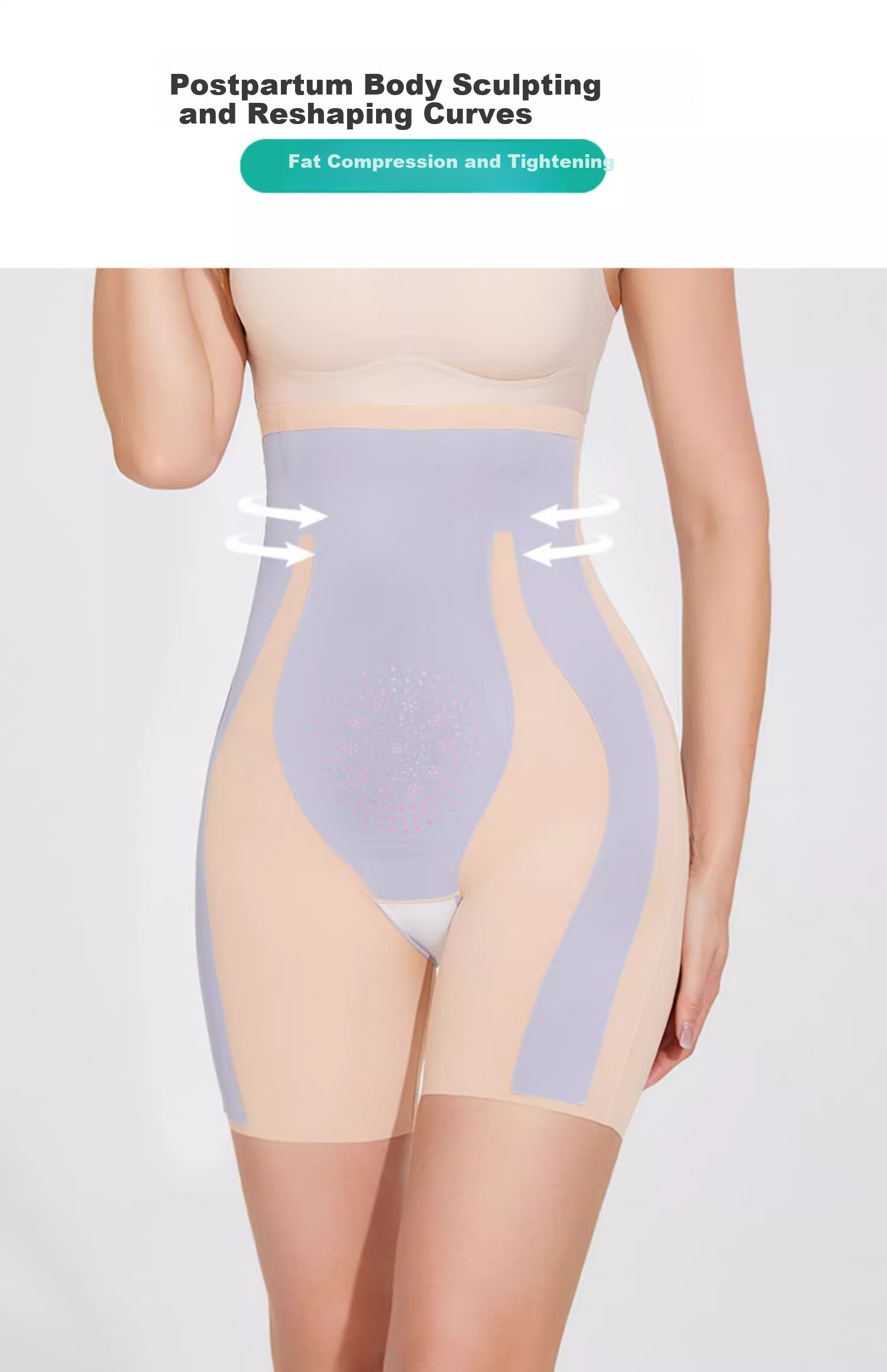 Caramella Tummy Control Shaping Suspender Shorts, Butt-Lifting Waist-Cinching Seamless High-Waist Slimming Body-Shaping Underwear for Women, Black S 13