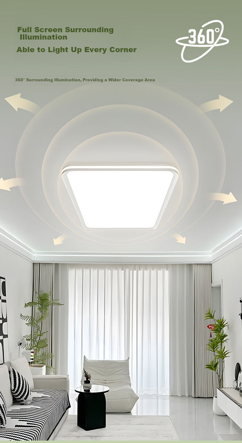 HD Full Spectrum Ceiling Light, Living Room Light, Main Light, Eye-Protecting LED Zhongshan Lighting Fixture, 26 Styles, Voice Control, High Brightness, Installation Included 6