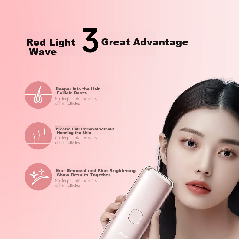 AUX Hair Removal Laser, Sapphire Ice Point, Painless Full-Body Underarm And Private Parts Home Shaver, Gift for Girlfriend Or Wife, Holiday Present, 1208 8