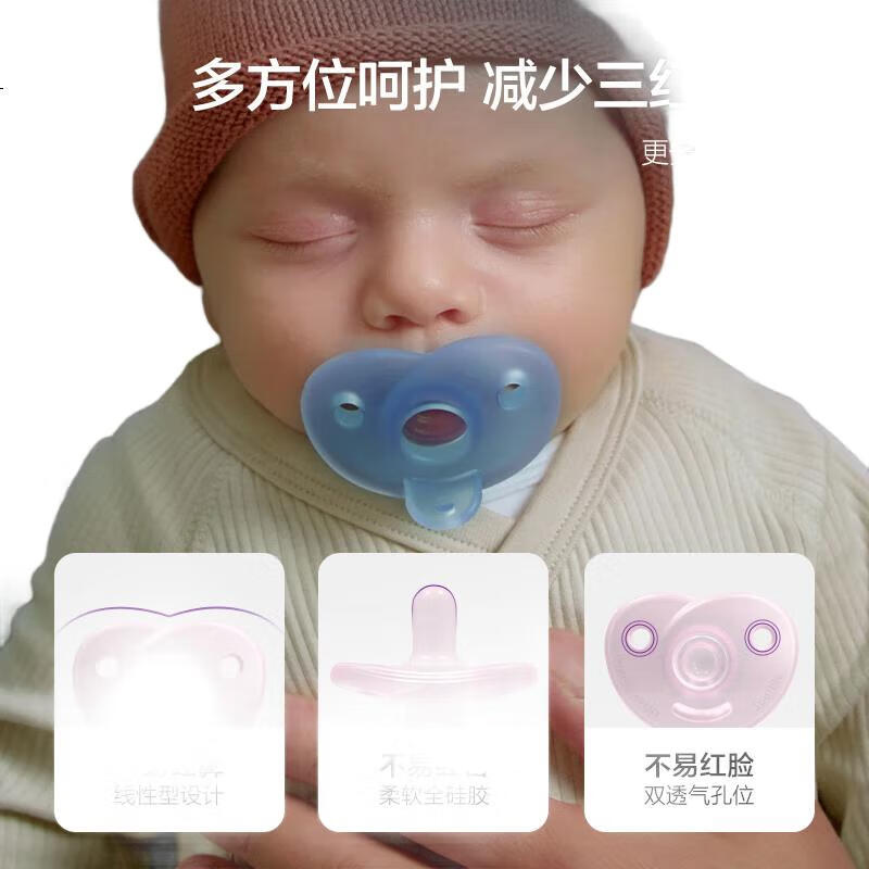 Пустышка AVENT Philips, силиконовая, для новорожденных, антиколиковая, импортная, 0-6 месяцев