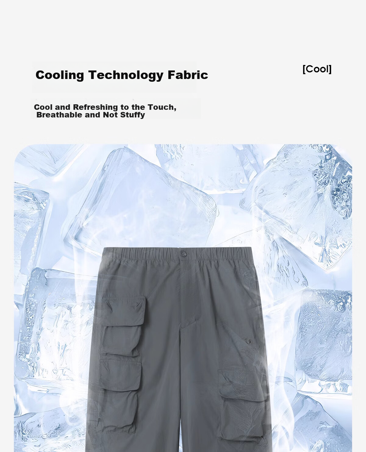 CAMEL [Wang Junkai's Choice] Outdoor Quick-Dry Long Pants for Men And Women, Summer 2025 Workwear Paratrooper Pants, Cool-Feeling Sports Pants M 5