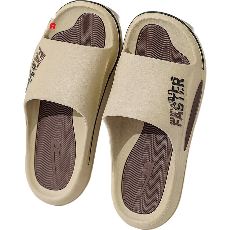Шлепанцы Huili (回力) мужские, спортивные, для душа, нескользящие, с толстой подошвой, цвет хаки, размер 44-45