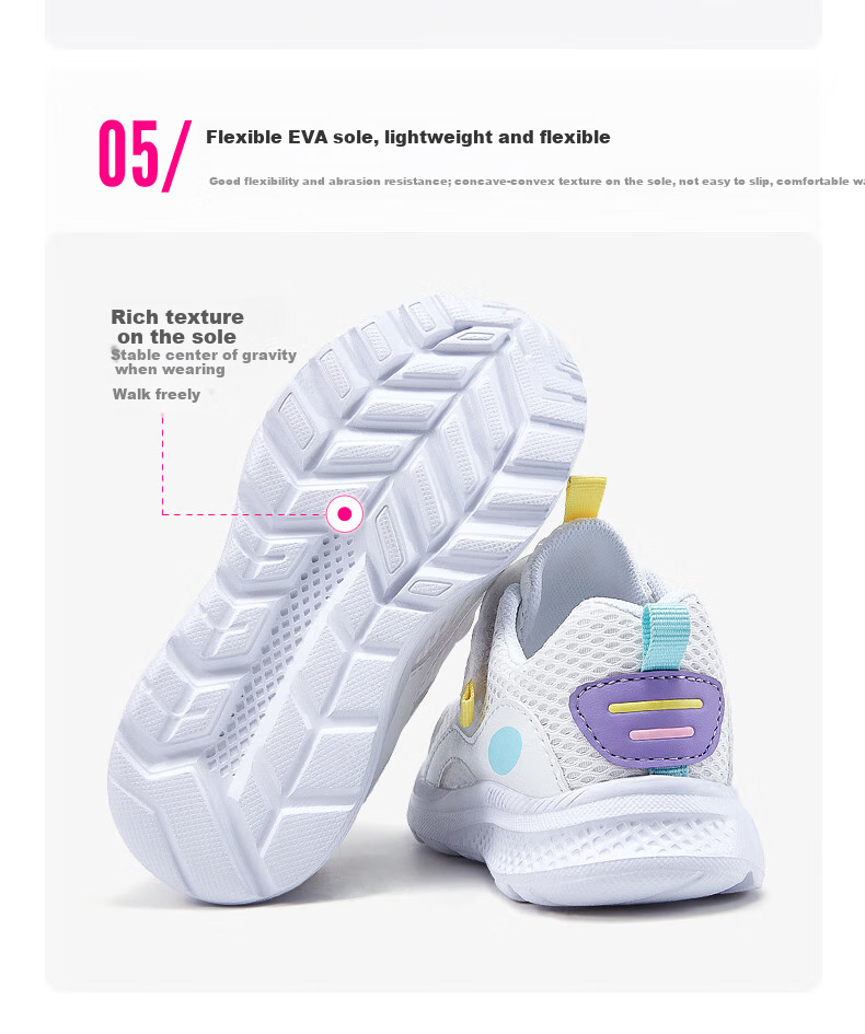 Barbie Children's Shoes, Summer Kids' Sneakers, Girls' Mesh Shoes, Breathable White Shoes DA6301, White, Size 36 11