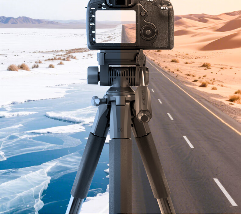 Zhuoer KF126 Camera Tripod, Live Streaming Stand, Tripod, Phone Mount, Multifunctional Photography, Mirrorless Camera Shooting, Suitable for Canon, Sony, Fuji, Nikon, Floor-Standing Portable Outdoor 16