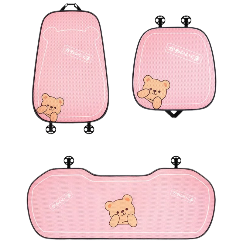 Fanyejia Car Seat Cushion Set of 3 Pieces, All-Season Universal Seat Covers, Front And Rear Seat Pads, Car Accessories, Dirt-Resistant Buttocks