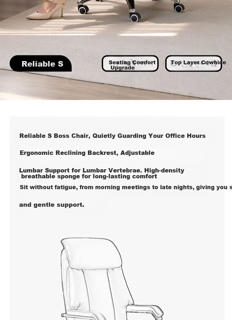 KUKA Executive Chair, Office Nap Chair, Computer Chair, Gaming Recliner, High-Back Chair 3