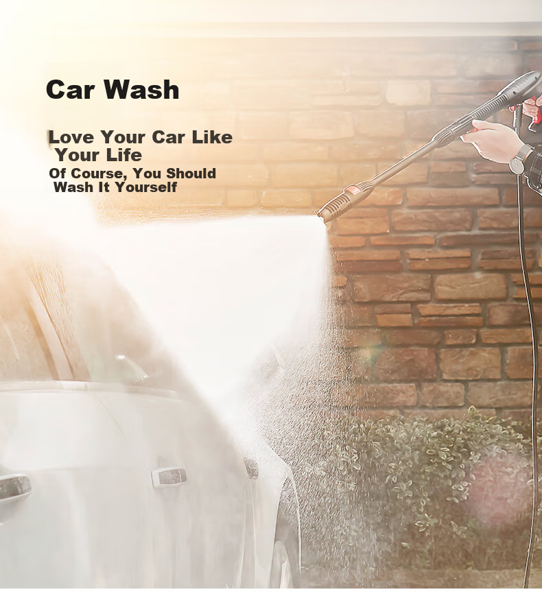 BOSCH EA100 Car Wash Machine High-Pressure Washer 220V Small Household High-Pressure Water Gun Water Pump Portable Device High Power 12