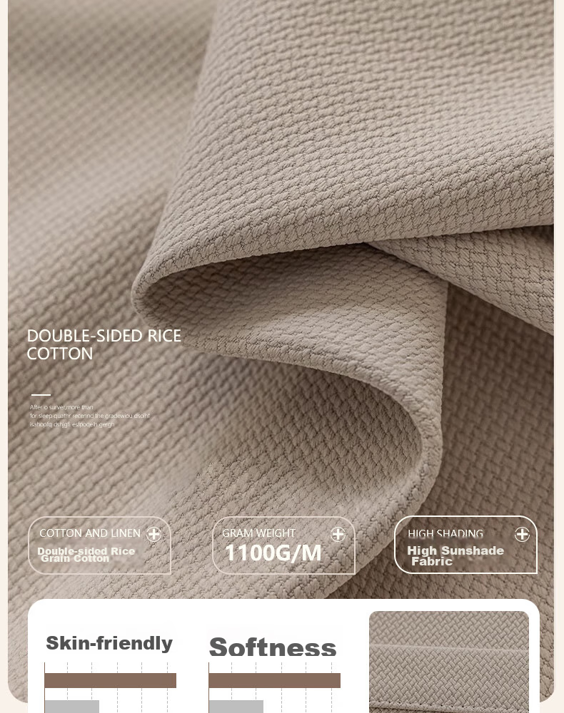 Ali Cotton Linen Milk Tea Color Curtains for Japanese-Style Living Room And Bedroom, High Blackout Heat Insulation Sun Protection with Hooks, 1.3m X 1.8m 4