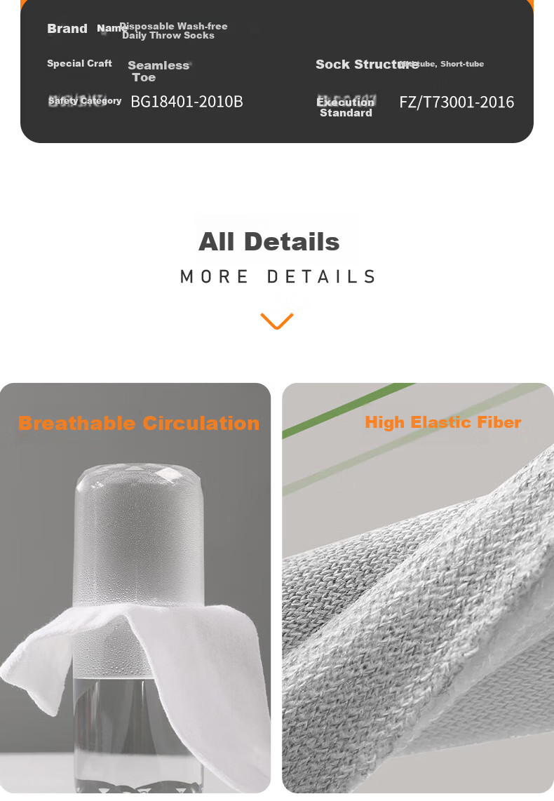 LEEME.ME Limi Socks for Men, Spring Disposable Socks, Travel Daily Mid-Calf Socks, Comfortable Business Trip Socks 2