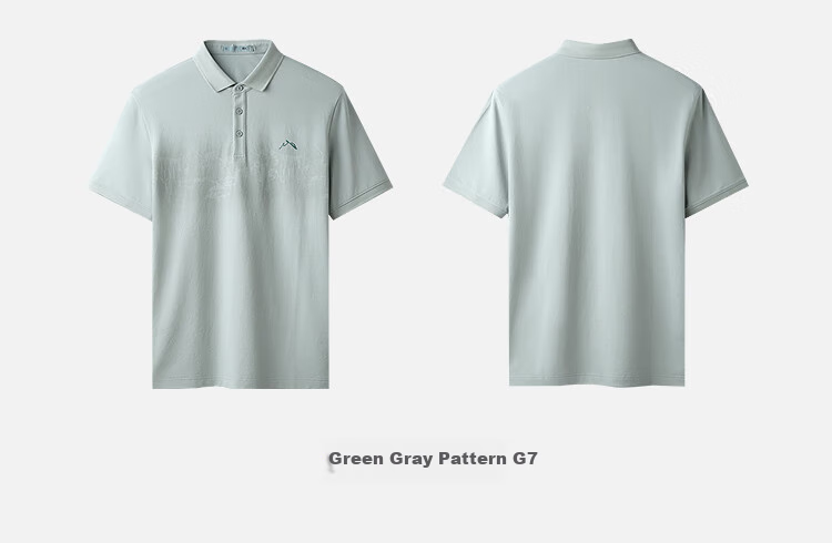 HLA Short-Sleeve Polo Shirt for Men, Summer Mountain Series Cool-Feeling Short-Sleeve Shirt for Me 8