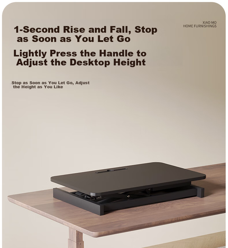 Xiaomo Height Adjustable Computer Desk, Standing Desk Converter, Ergonomic Standing Desk, Office Desk with Monitor Stand 5