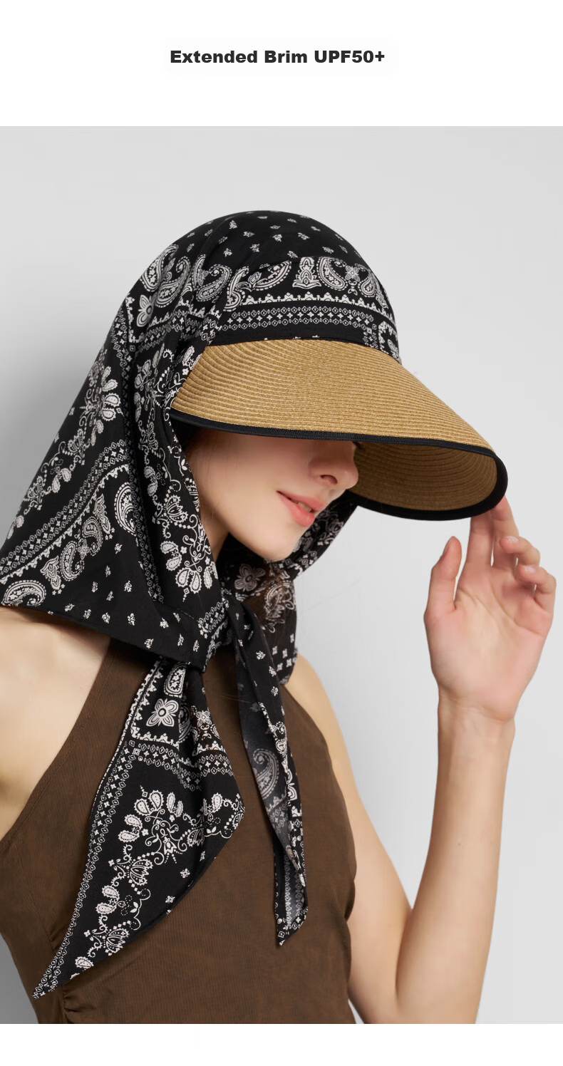 Kenmont Spring And Summer Loose Wide Brim Straw Hat for Women, Foldable Sun Hat with Face Protection, All-Around Sunshade Hat 6241 8