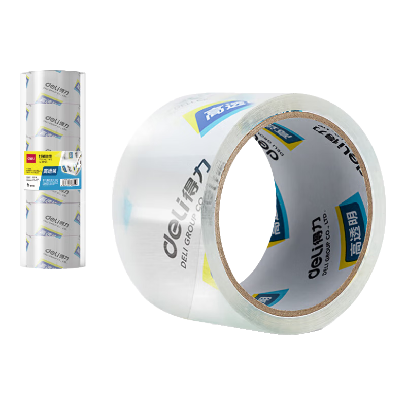 Deli High-Quality Transparent Packing Tape, 60mm*40y*50um (36.5m/roll), 6 Rolls/tube, Office Supplies, 30321