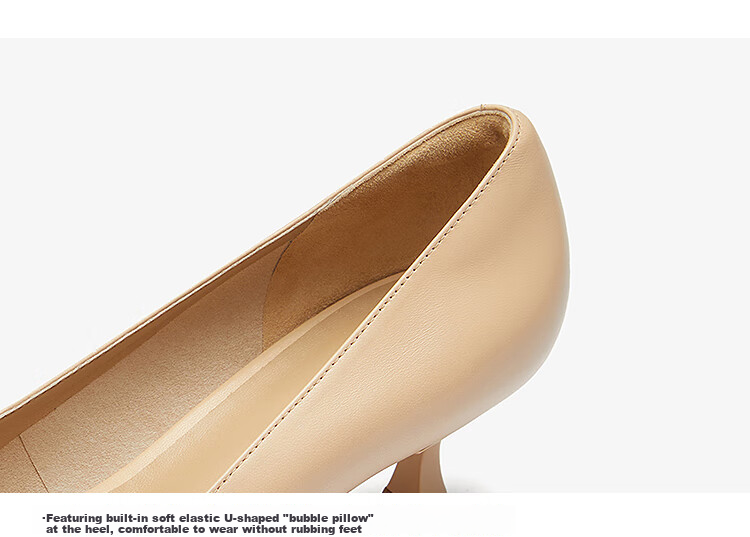 Le Saunda Spring And Summer New Fashion Elegant Commuter Low-Cut Stiletto Shoes for Women Single Shoes 6M52301, Nude Crystal Pink PEK, Size 37 8