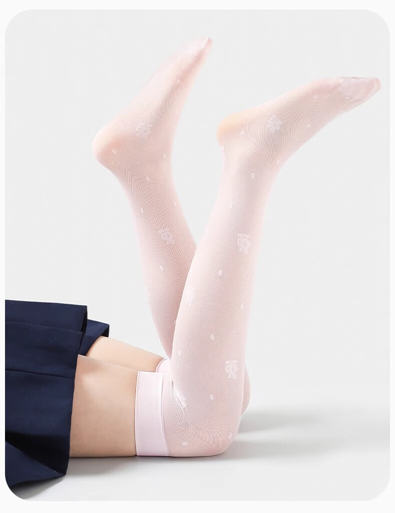 Langsha Girls' Summer Thin Over-the-Knee Breathable Mesh Socks Children's Stockings High Tube Socks for Girls and Babies 13