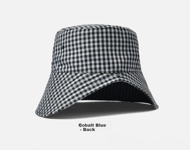 Kenmont Foldable Grid All-Cotton Versatile Sun Protection Fisherman Hat for Women, Spring And Summer Circumference Sun Visor Hat, Face-Slimming Effect, 6082 4
