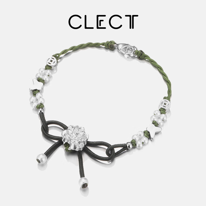 Clect Lotus Flower Bracelet for Women, Chinese Style Woven Cord, Sweet Chinese Style Hand Jewelry, Niche Fashion Birthday Gift for Girlfriend