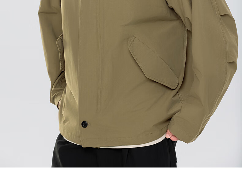 MARKLESS Hooded Windproof Jacket for Men, Cotton, Durable, Crisp Casual Men's Coat 5151 Black M 18
