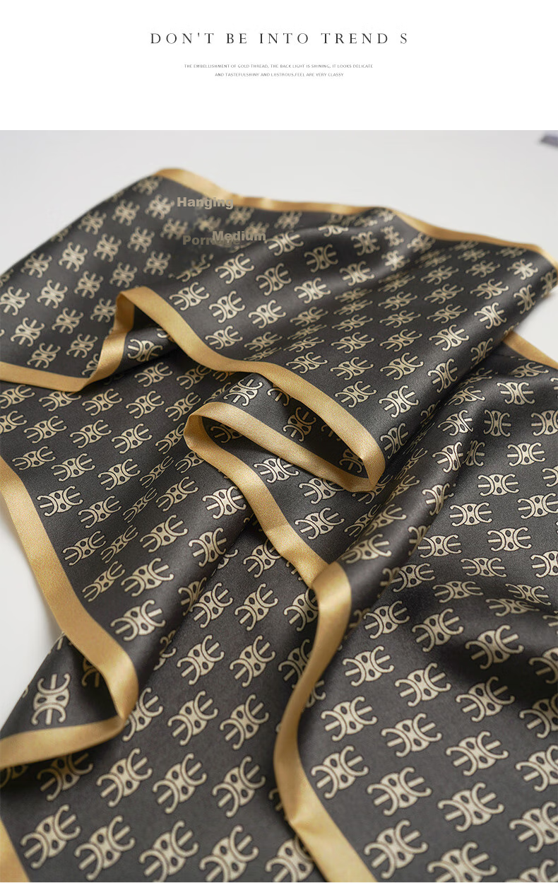 Hangsifu Silk Scarf for Men, Inner Wear, Business Suit Necktie, Birthday And Holiday Gift for Dad Or Husband, Sea Blue 12