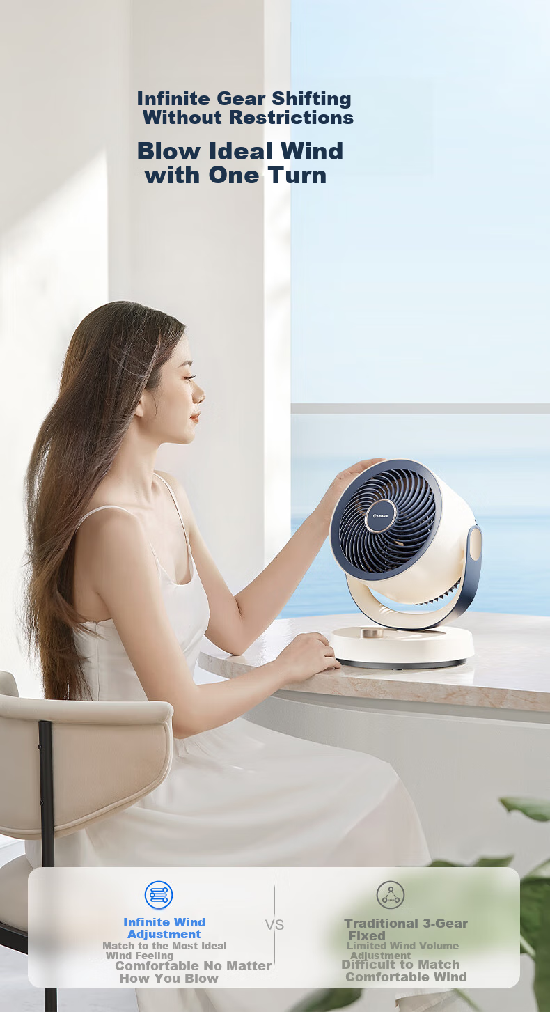 AIRMATE Air Circulation Fan Remote Control Home Desktop Electric Fan Quiet Energy-Saving Clothes Drying Circulation Ventilation Oscillating Small Fan Air Conditioner Companion FA15-RD278 9