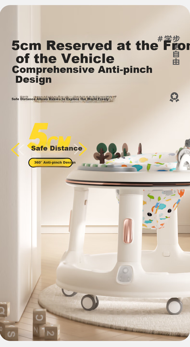 ANGI BABY Baby Walker, Infant 2025 Model, Anti-Rollover Design, Multifunctional Pushchair, Baby Gift 8