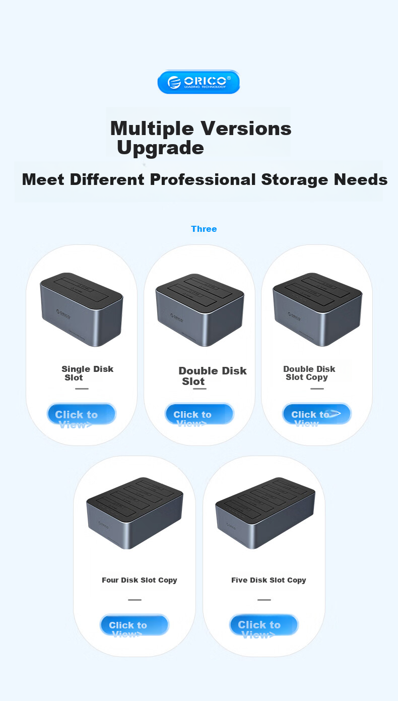ORICO External Hard Drive Enclosure Base, 2.5/3.5 Inch SATA Mechanical And Solid State Universal, Type-C 3.2 SSD External Hard Drive Enclosure, Portable Offline Backup Machine 6626C3 10
