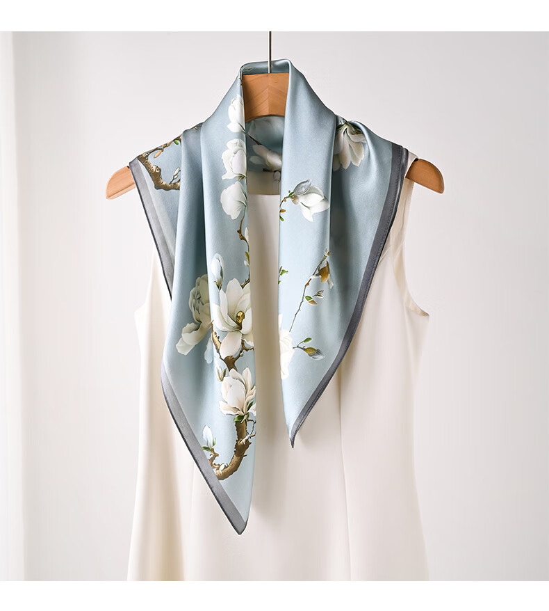 Hangsilu Silk Scarf for Women, Square Scarf, Lightweight Mulberry Silk Neck Scarf, Birthday And Holiday Gift for Mom, Teacher, Or Friends 12