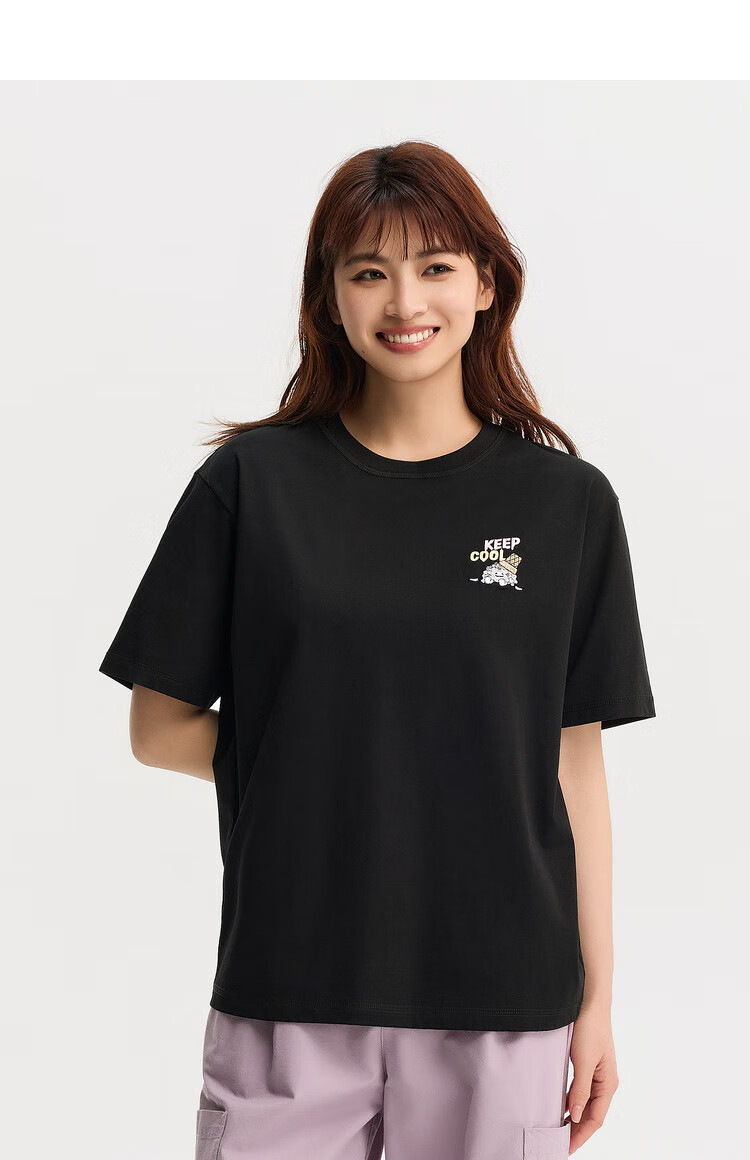 Semir [Colorful Cool-Feeling T-Shirt] Women's Short-Sleeve T-Shirt, Mid-Length, Loose-Fitting, Comfortable Embroidered Top, 109324100007 31