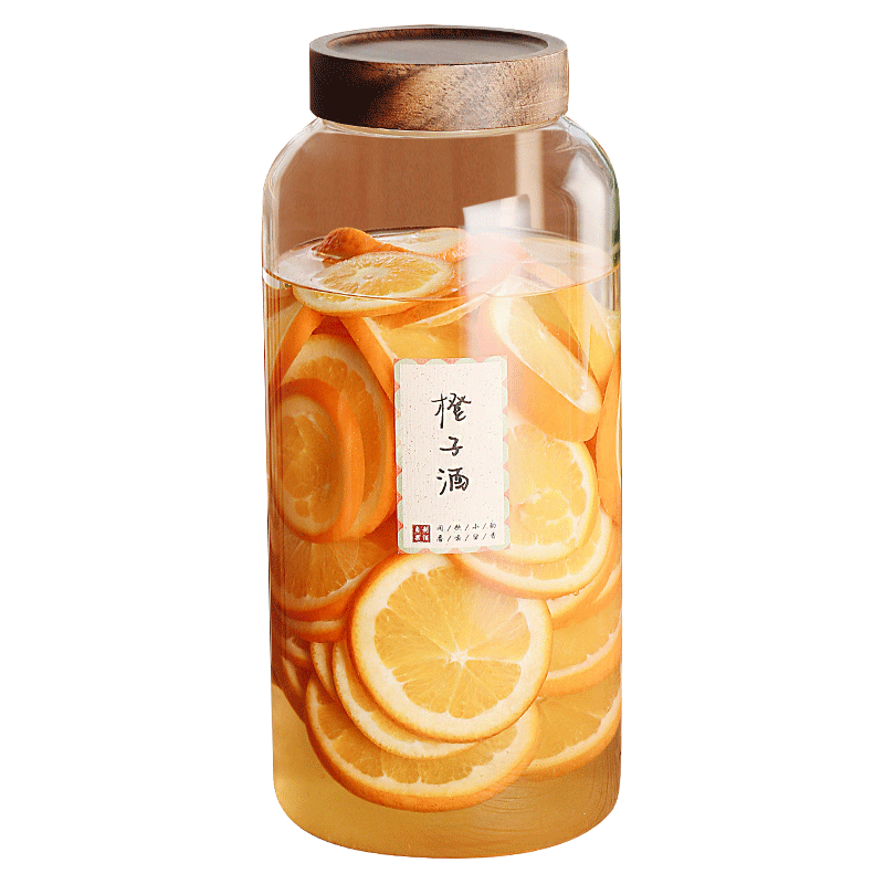 CRISTALGLASS Glass Infusion Bottle Container Sealed Jar for Ginseng Medicinal Wine, Plum And Loquat Self-Made Wine, Pickling Jar, 4000ML