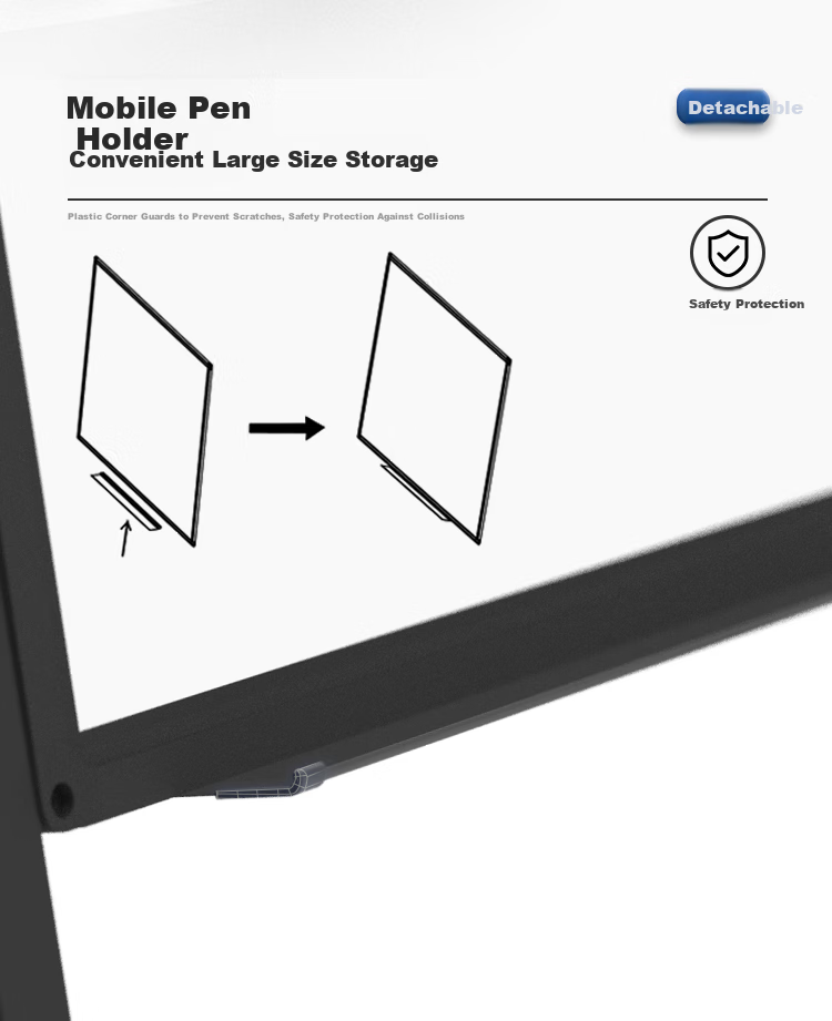 BBNEW 100*150cm Double-Sided Whiteboard Stand with Adjustable Height And Flip Function Magnetic Whiteboard for Meetings, Office, Home And Teaching NEWV100150 5
