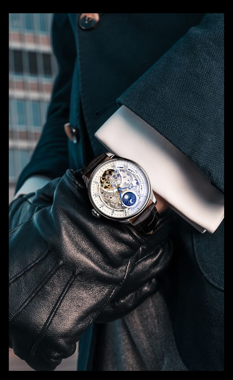 MARK FAIRWHALE Carved Watch, Men's Automatic Mechanical Watch, 2026 New Top Ten Watches, National Watch, Qixi Gift for Husband, 6100 14