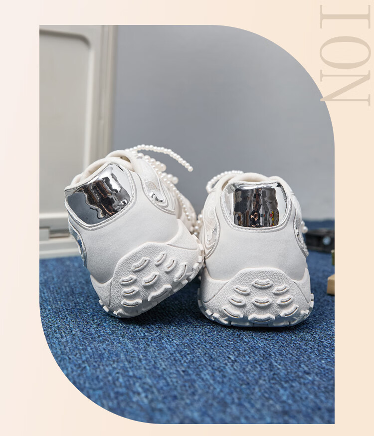 DAPHNE Women's Chunky Sneakers Breathable Casual Training Shoes Thick-Soled Heightening Sports Shoes Travel Shoes Silver Size 39 4
