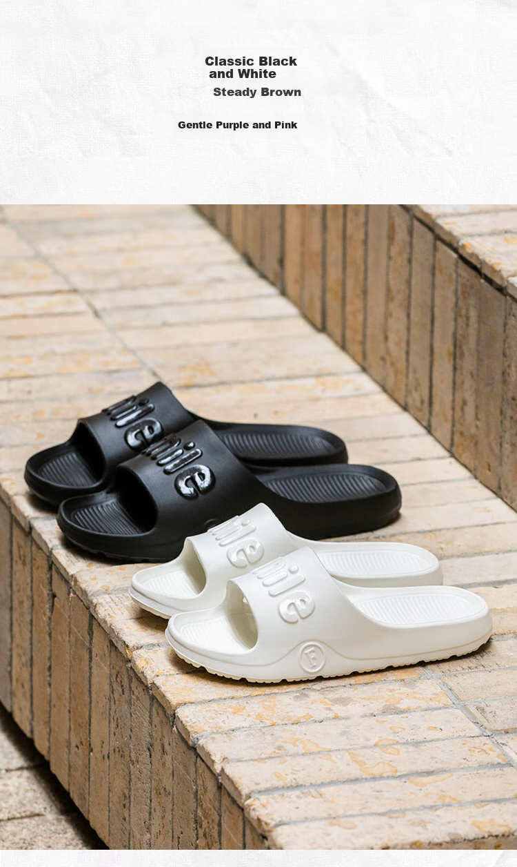 Jiayi Slippers Unisex Thick Sole Soft Elastic Outdoor Bathroom Sandals Night Black Size 42-43 JY2521 14