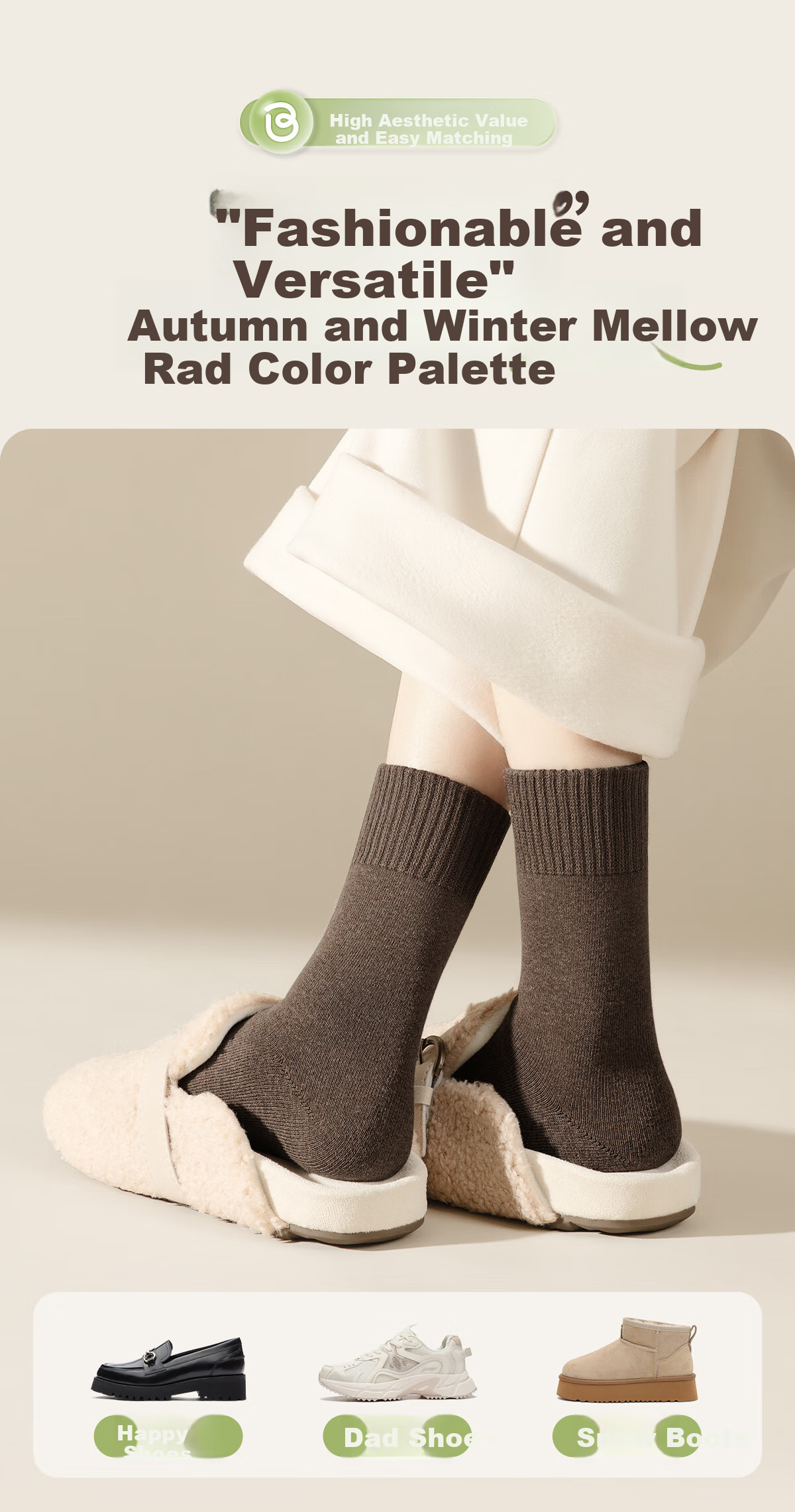 BADIGAO Disposable Socks for Men And Women, Daily Wear Fleece-Lined Mid-Calf Socks, Versatile for Autumn And Winter Travel, No-Wash Odor-Resistant 12