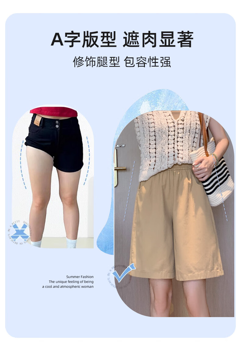 XUEXIMAN Workwear Shorts 2025 Summer New Washed Cotton Simple Commuter High Waist Slim Solid Color Casual Women 1