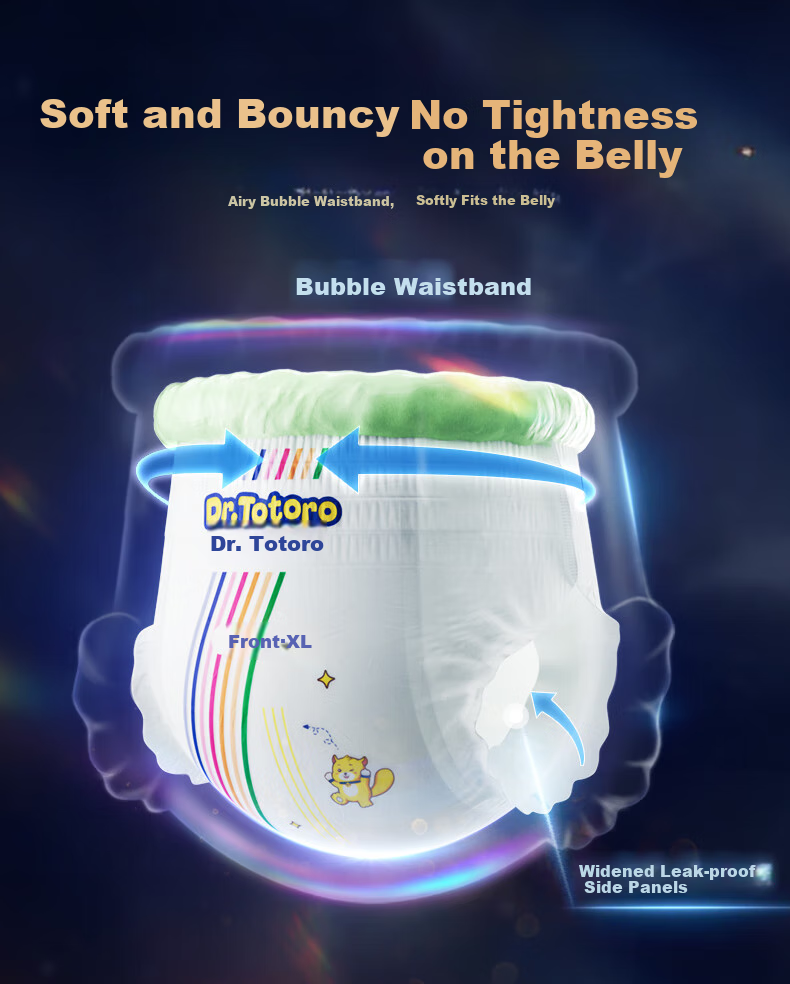 Longmaoboshi Surprise Diapers NB Size 72 Pieces [1-3kg], Ultra-Thin Dry Baby Diapers, Soft Breathable Nappies 6