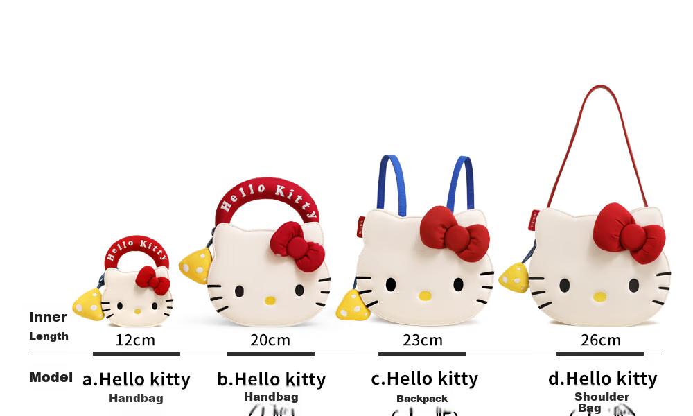 Toutou HelloKitty Underarm KT Cat Backpack for Girls, Best Friends' Outing, Middle And High School Students, Cute Birthday Gift 19