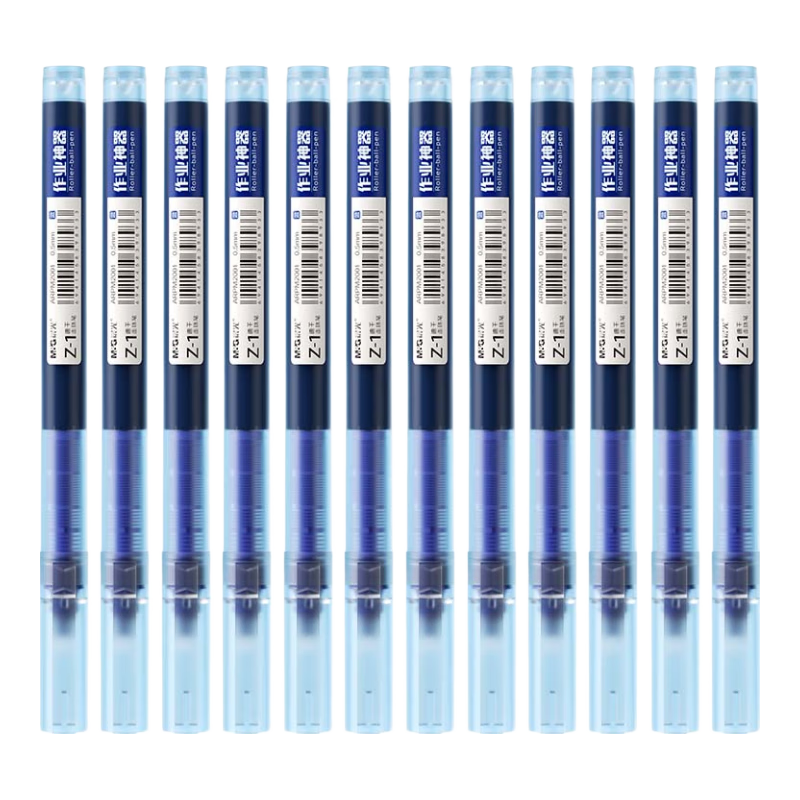 M&G 0.5mm Blue Quick-Dry Gel Ink Pen Ballpoint Pen Full Needle Tube Office Supplies ARPM2001 6-Pack
