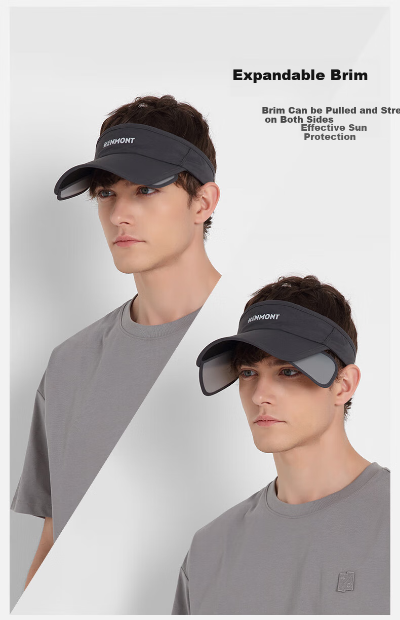 Kenmont Summer Outdoor Tennis Hat, Sun Hat for Men, UV Protection, Sunshade Cap, Anti-UV Running Visor, 3675 2