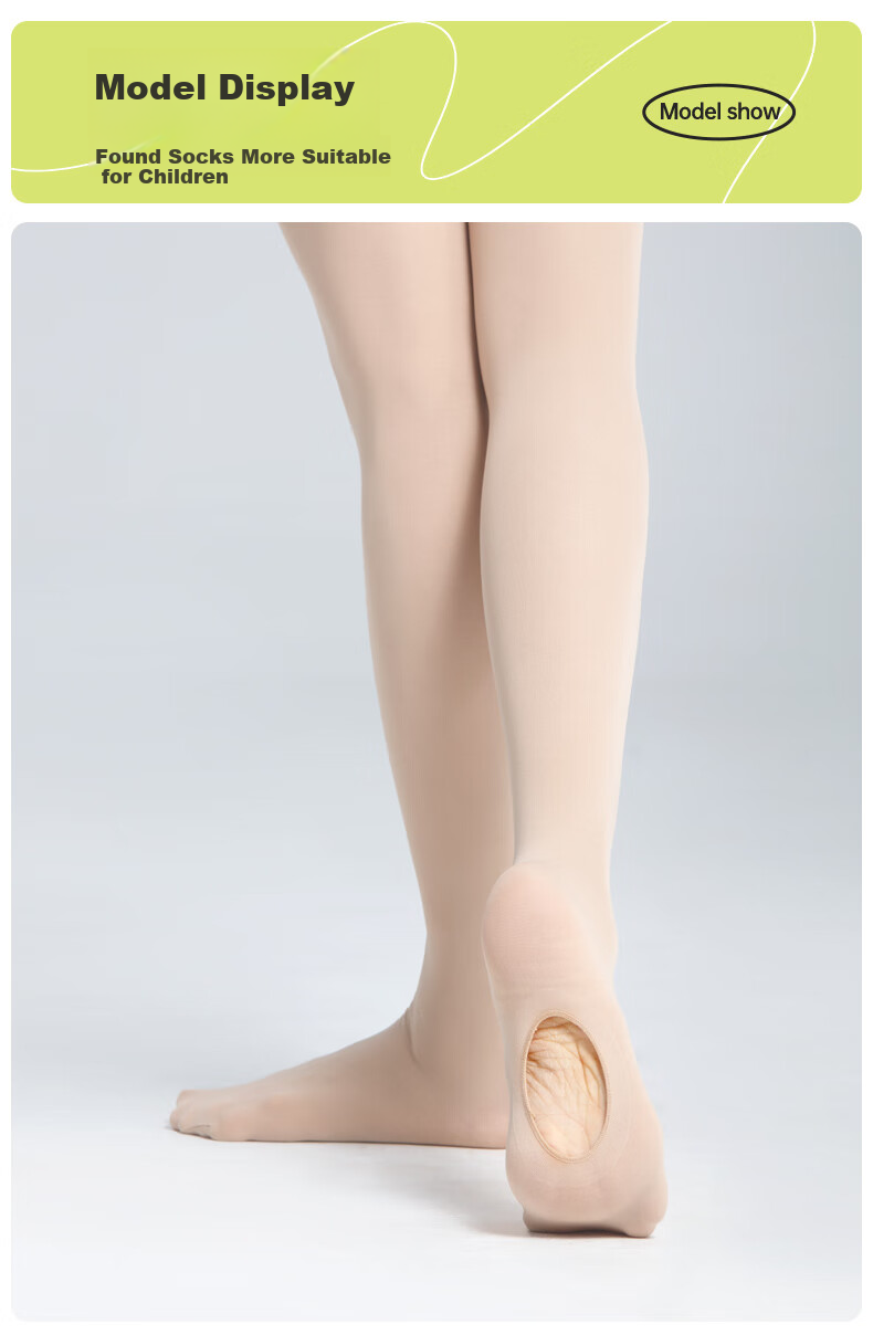 Bowuwuyuan Dance Socks, Yoga Autumn Women's Dance Adult Tights, Foot Hole Socks, Pilates Ballet Large Socks Stockings 9