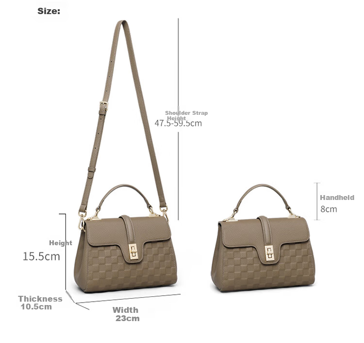 Aiqinghai Top-Grain Leather Handbag, Women's Shoulder Crossbody Bag, Large Capacity Tote Bag, Practical Birthday And Mother's Day Gift for Mom 6