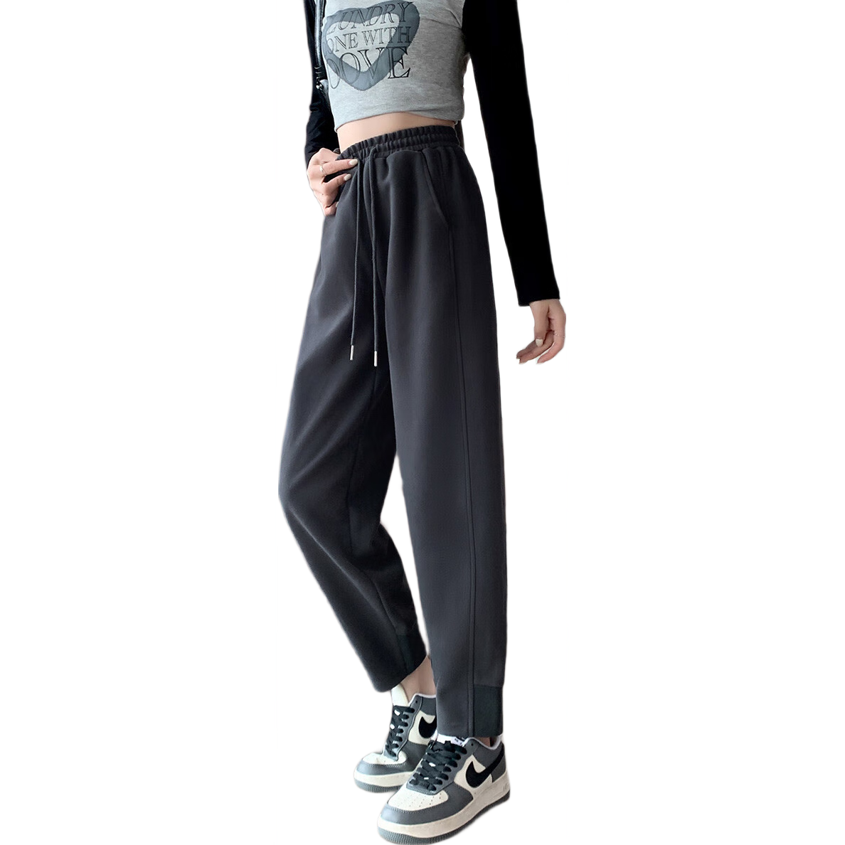 TonLion 2026 Fall New Women's Harem Carrot Casual Pants, Knitted Loose Sweatpants, Jogger Pants