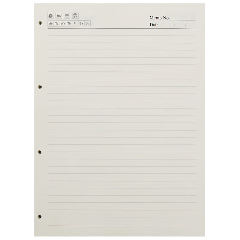 Xutong Loose-Leaf Paper Refill Notebook, Compatible with 4-Ring A4/80 Sheets 160 Pages Loose-Leaf Lined Thick Refill for Notebooks And Journals